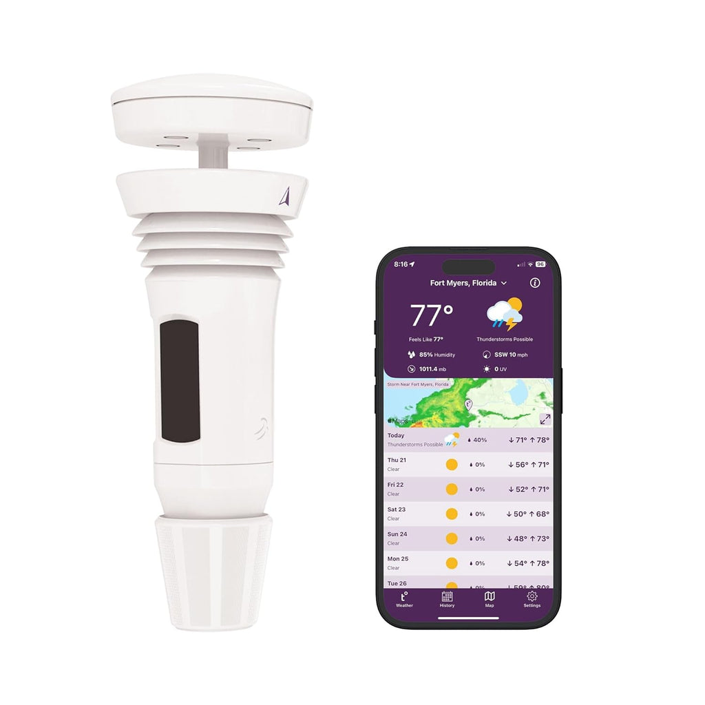 Tempest Weather Station with Built-in Wind Meter  Rain Gauge  and Accurate Weather Forecasts  Wireless  App and Alexa Enabled