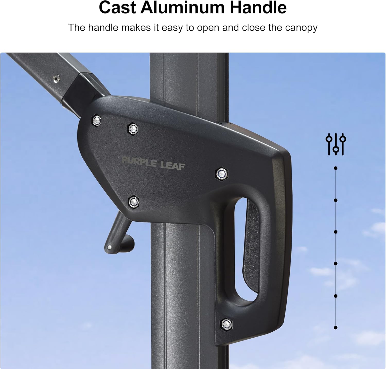 PURPLE LEAF 9 Feet Patio Umbrella Outdoor Cantilever Square Umbrella Aluminum Offset Umbrella with 360-degree Rotation for Garden Deck Pool Patio  Light Grey