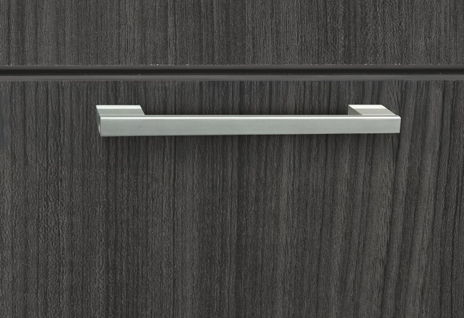 Romig Regency Legacy Stand Up Lateral File/3 Desk Quad with Bookcase End  Ash Grey