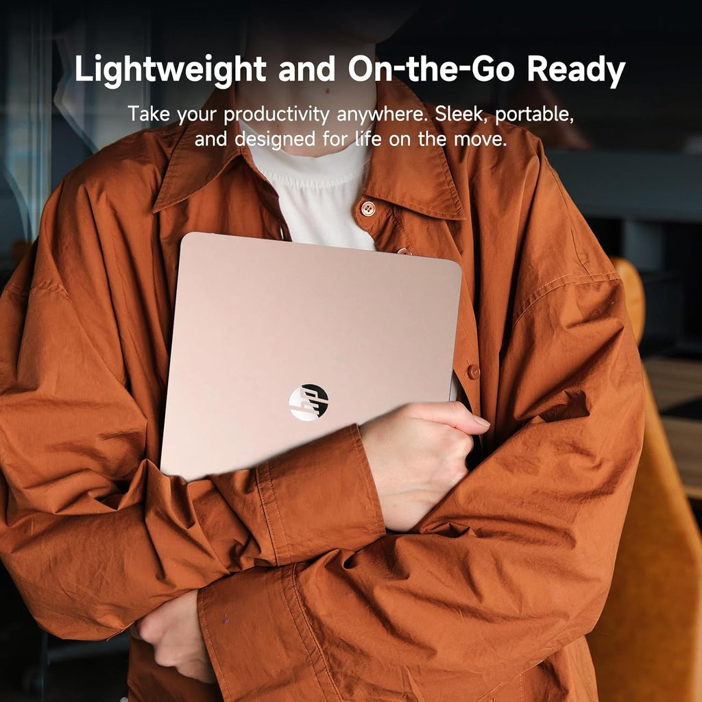 HP 14 Laptop  Quad-Core (Beat i3) 8GB RAM 256GB Storage(128GB UFS + 128GB SD Card) 1-Year Office 365 Copilot AI Computer for Student Study Back to School Win11 w/GM Accessory