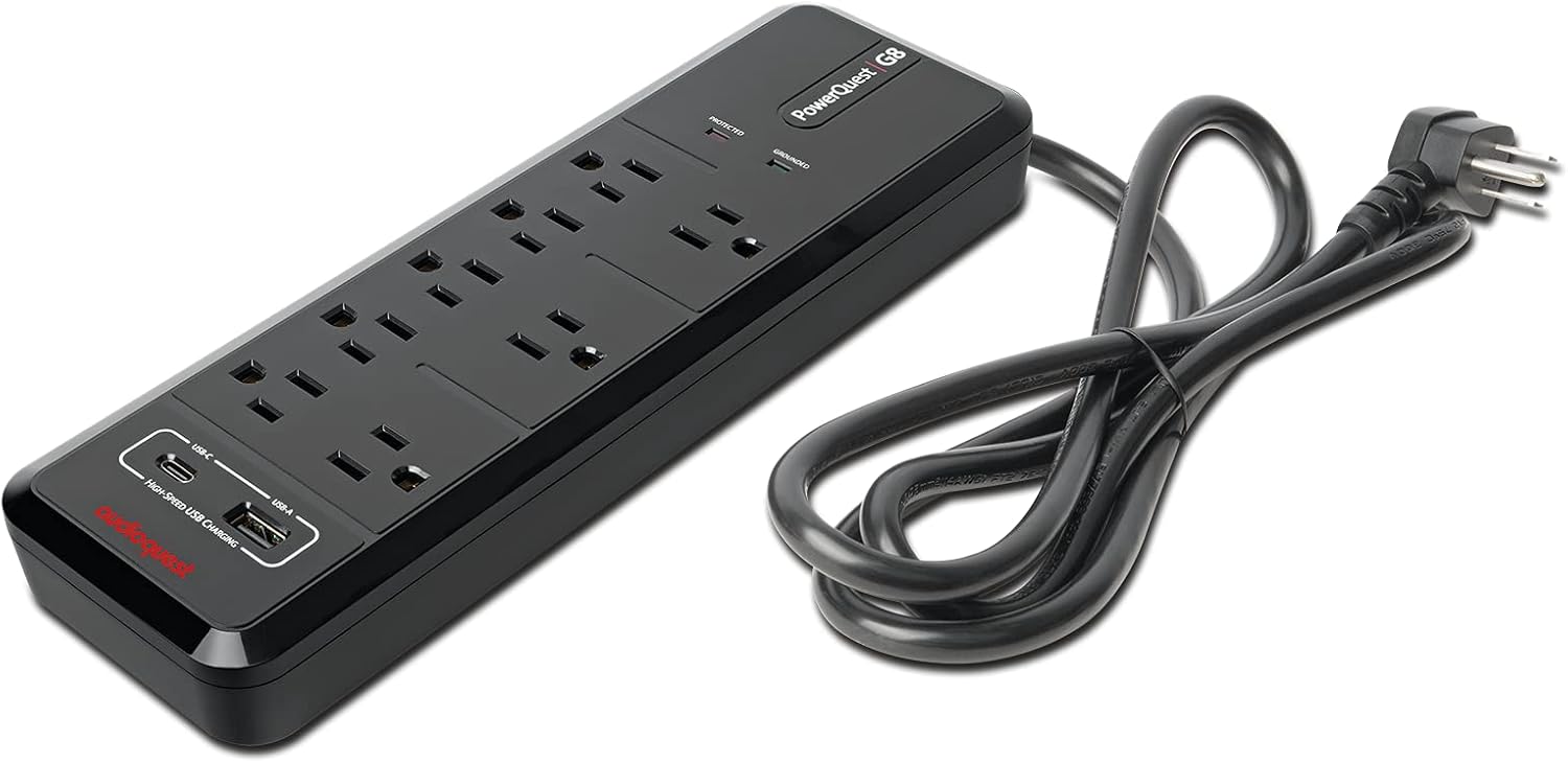 Samsung QN65QN80FAFXZA 65 Inch Neo QLED QN80F Series Supreme UHD 4K TV with an AudioQuest G8 8-Outlet USB-A/USB-C AC Power Surge Protector (2025)