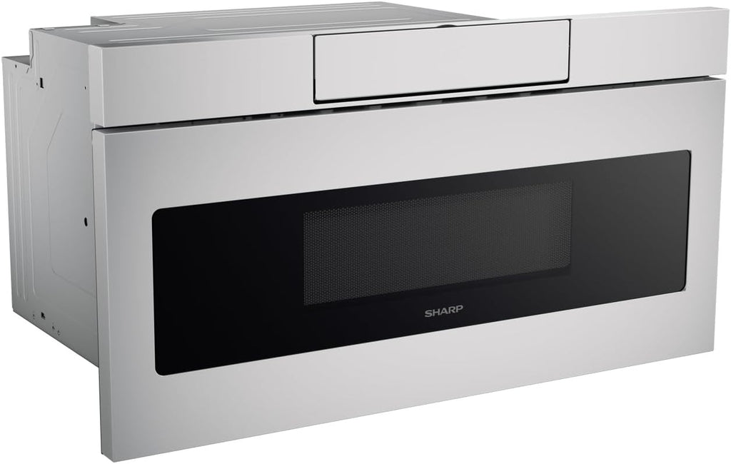SHARP SMD3070ASY Microwave Drawer Oven, 30-inch, 1.2 Cubic Feet, 950 Watt, Concealed Angled Touch Control Panel with Digital LCD Display, Stainless Steel