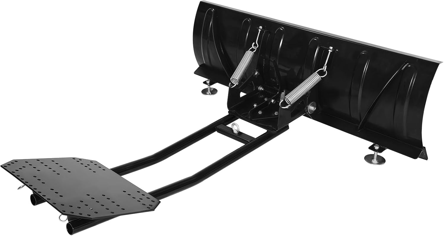 VEVOR Snow Plow Kit  48in Universal Snow Plow Attachment  Height & Left-Right Adjustable  Quick to Detach  Steel ATV Scrape Blade  3 Mount Options  Efficient Snows Clearing  for Most ATVs & UTVs