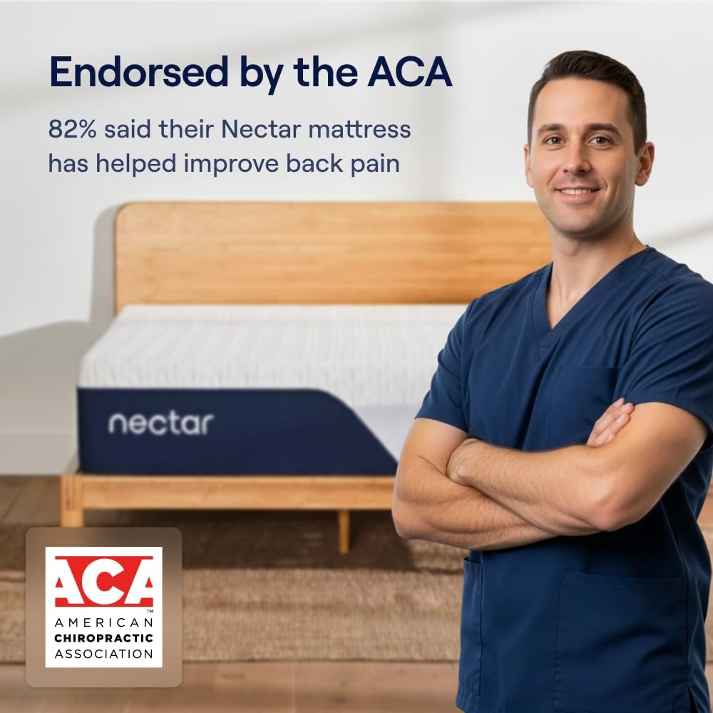 Nectar Classic Hybrid 12” Twin XL Mattress - Medium Firm - Memory Foam & Innerspring Coils - Cooling Top Layer - Back Pain Relief - Mattress in a Box - 365-Night Trial & Forever Warranty