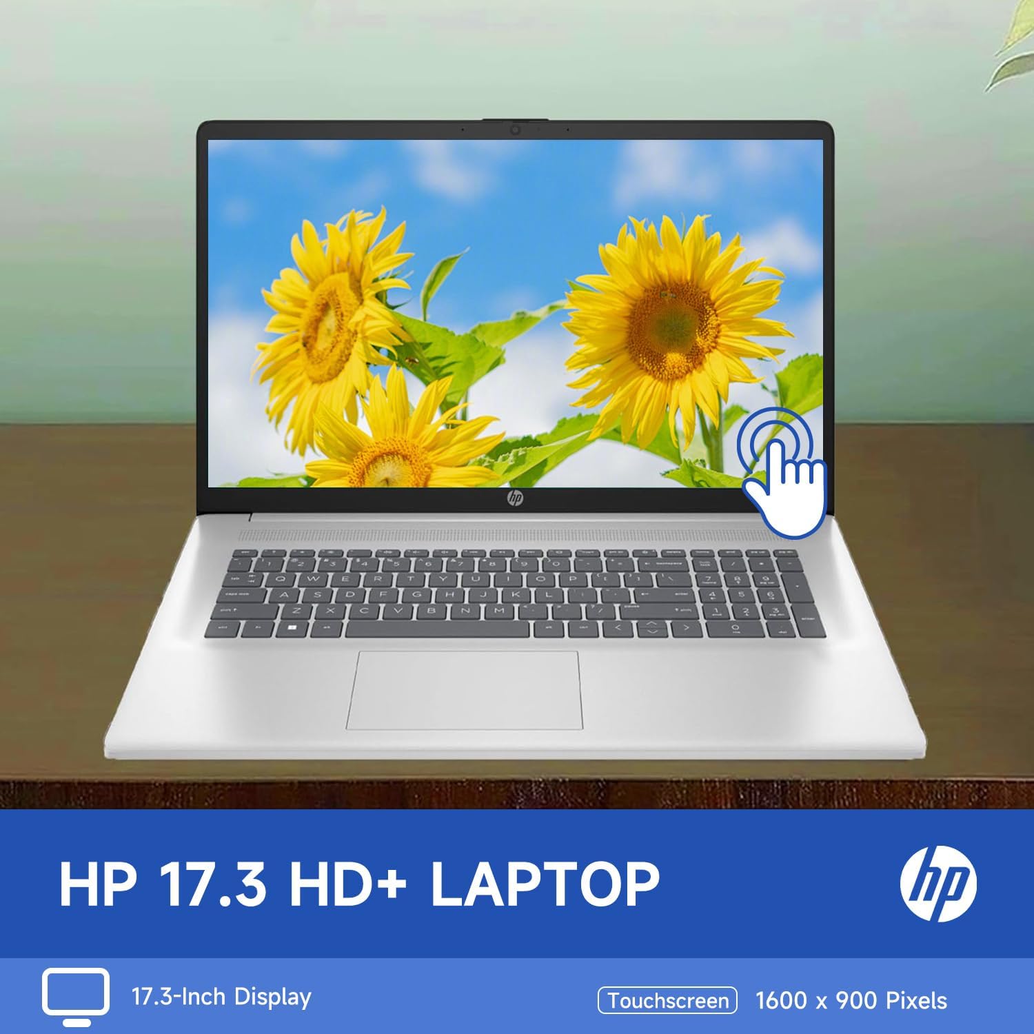 HP 17.3" Laptop for Home  Students  Business  Lifetime Office 365 for The Web  17.3" Touchscreen  8-Cores Intel CPU  w/Copilot  8GB RAM  128GB eMMC  Camera Privacy Shutter  Win11