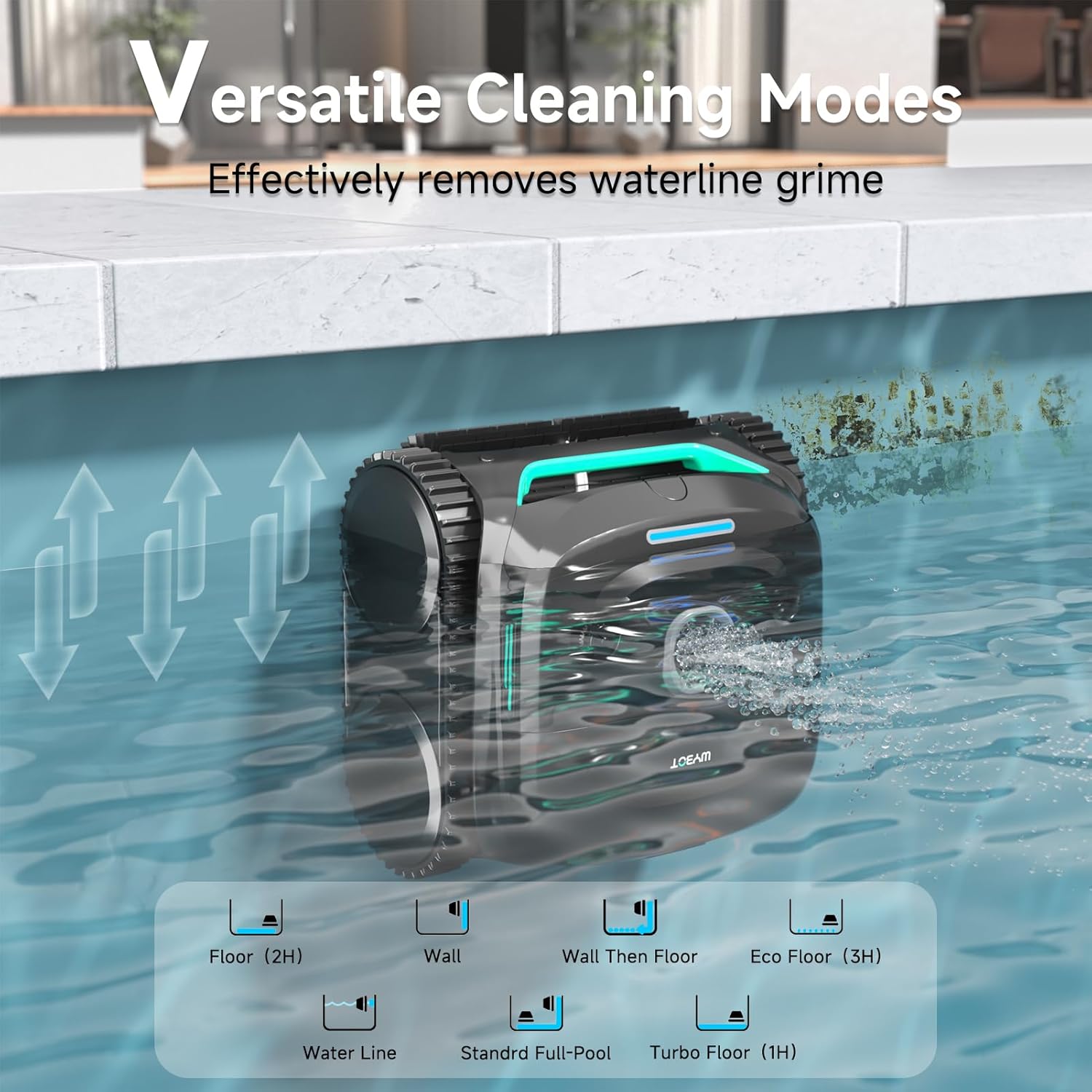 (2026 Upgraded) WYBOT C2 Cordless Robotic Pool Cleaner  Dual Filtration  Wall Climbing & Waterline Cleaning  App Scheduling  Smart Navigation  Pool Vacuum for Inground/Above Ground Pools-2152 Sq.ft