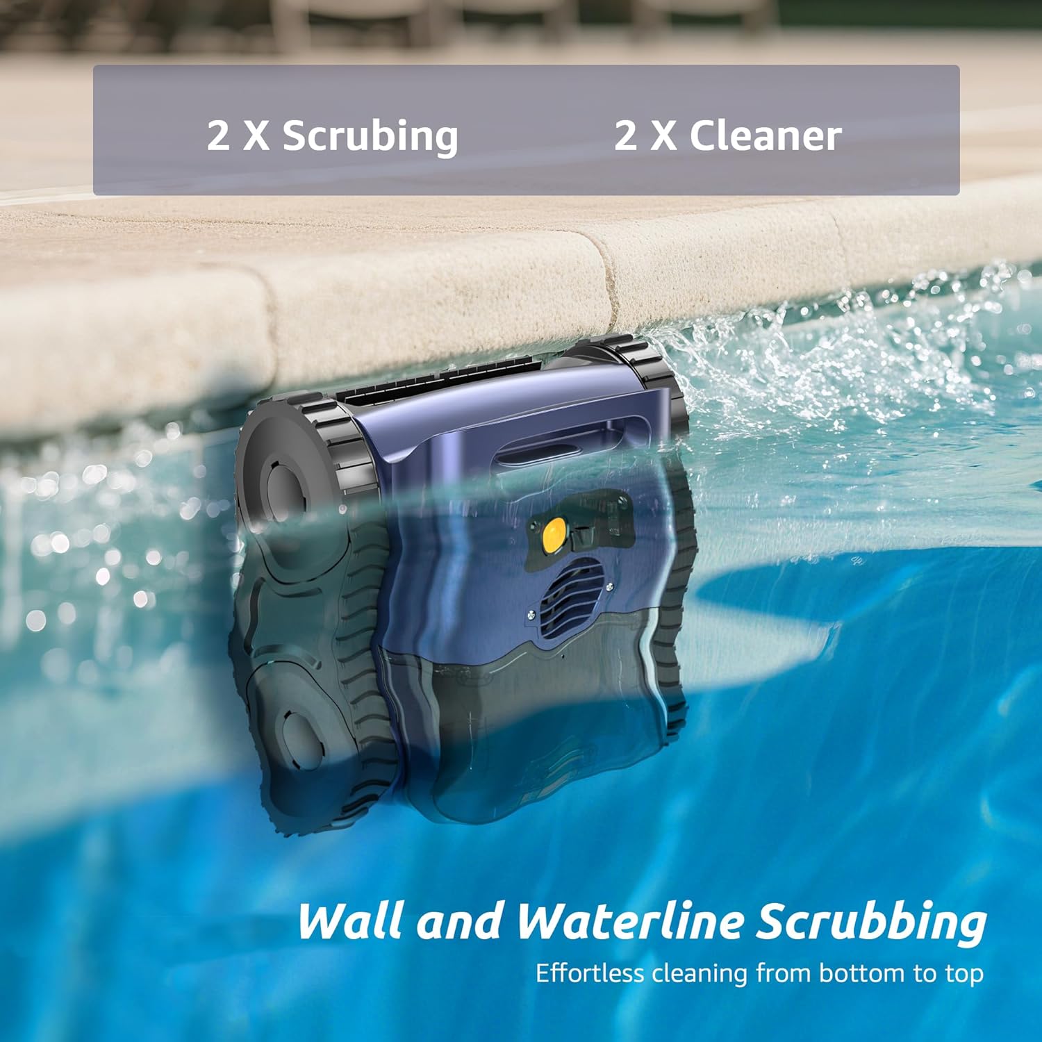 (2026 Upgrade) Cordless Robotic Pool Cleaner  Robotic Pool Vacuum for Inground Pools  Floor  Wall  Waterline and Drain Cleaning  180 min Battery Life for Pool Up to 2150 Sq.ft