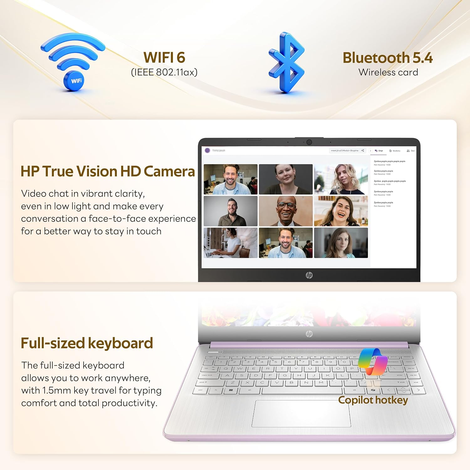 HP Flagship 14" HD Student&Business Laptop with AI Copilot  13th Gen Intel 4-Core  4GB RAM  1.12TB Storage (128GB UFS + 1TB Docking Station)  1 Year Office 365  Wi-Fi 6  Win 11 S  Lavender Purple