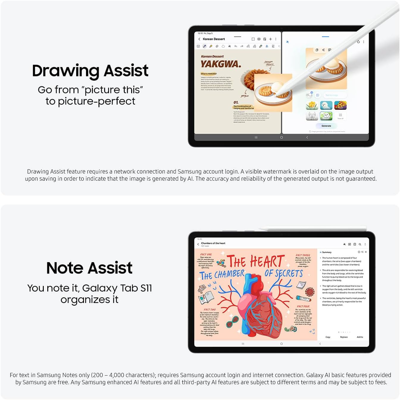 Samsung Galaxy Tab S11 128 GB WiFi Android Tablet  Large Display  Durable  Slim  Light  High Performance  Long Battery Life  S Pen for Note-Taking  AI Assist  US Version  Gray