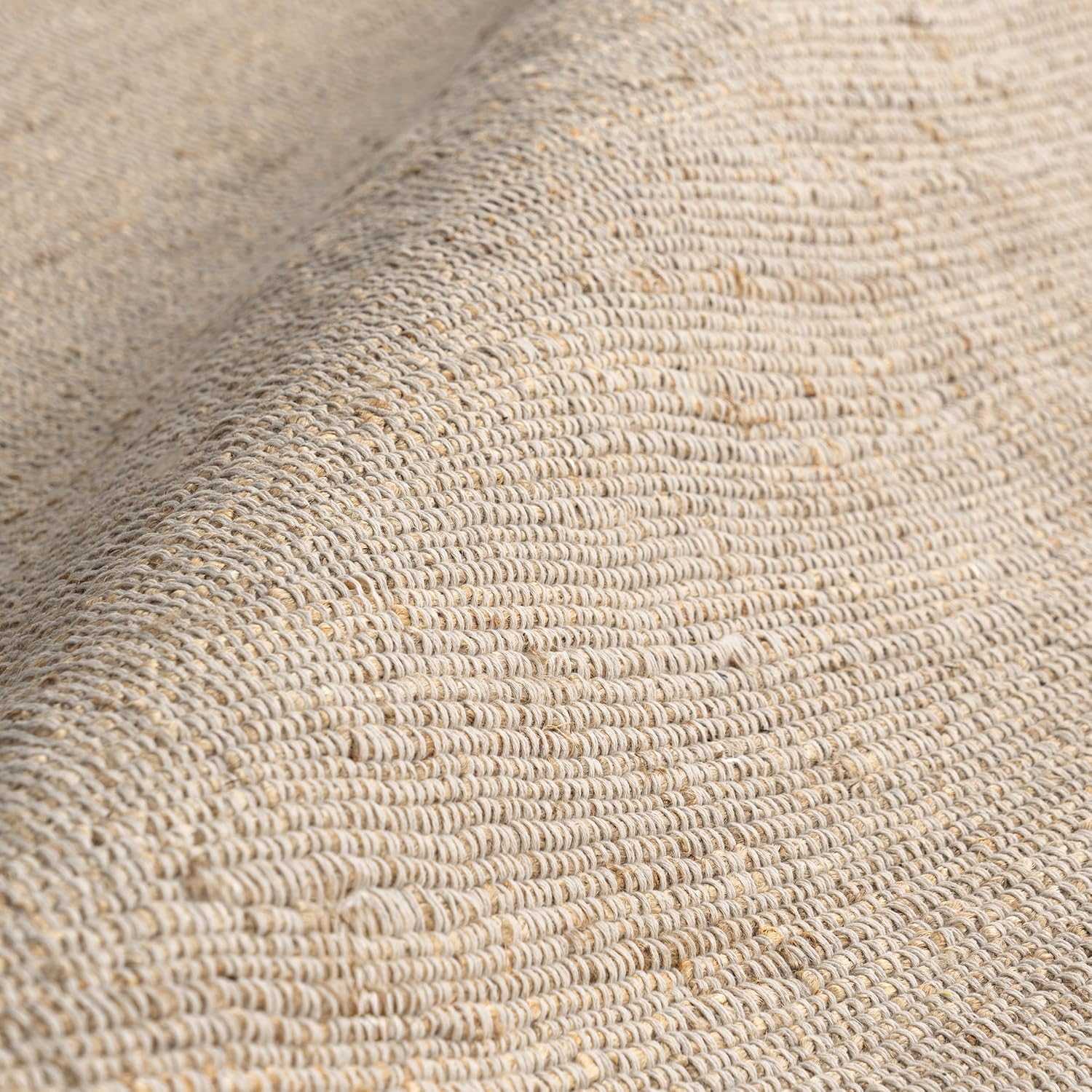 nuLOOM 7'6" x 9'6" Elfriede Jute & Cotton Hand Woven Area Rug, Natural, Solid Rustic Farmhouse Style, Weaved Design, Natural Fiber, For Bedroom, Living Room, Dining Room, Hallway, Office, Entryway
