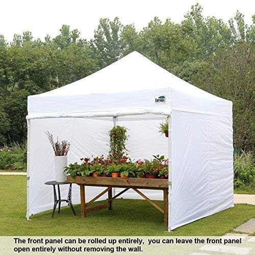 Eurmax USA 10 x 10 Pop up Canopy Commercial Tent Outdoor Instant Canopies Party Shelter with 4 Full Zippered Walls and Roller Bag Bonus Sand Bags(Burgundy)