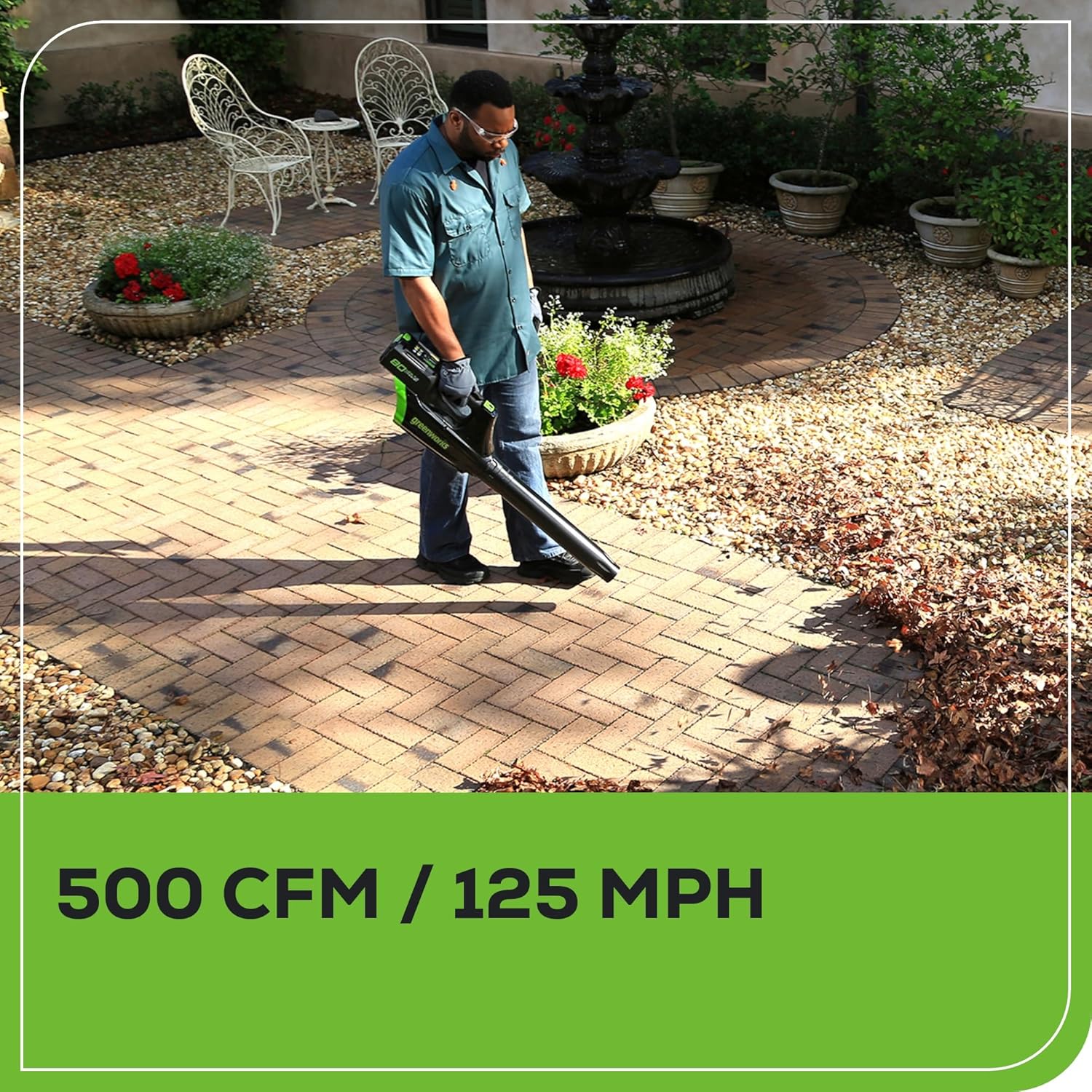 Greenworks 80V 21” Brushless (Push) Cordless Electric Lawn Mower + (500 CFM) Axial Leaf Blower + 13” String Trimmer (75+ Compatible Tools)  (2) 2.0Ah Batteries and 30 Minute Rapid Charger