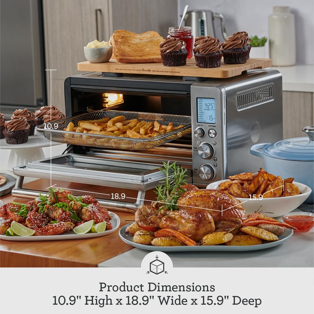 Breville BOV860BSS Smart Oven Air Fryer and Convection Oven, Brushed Stainless Steel