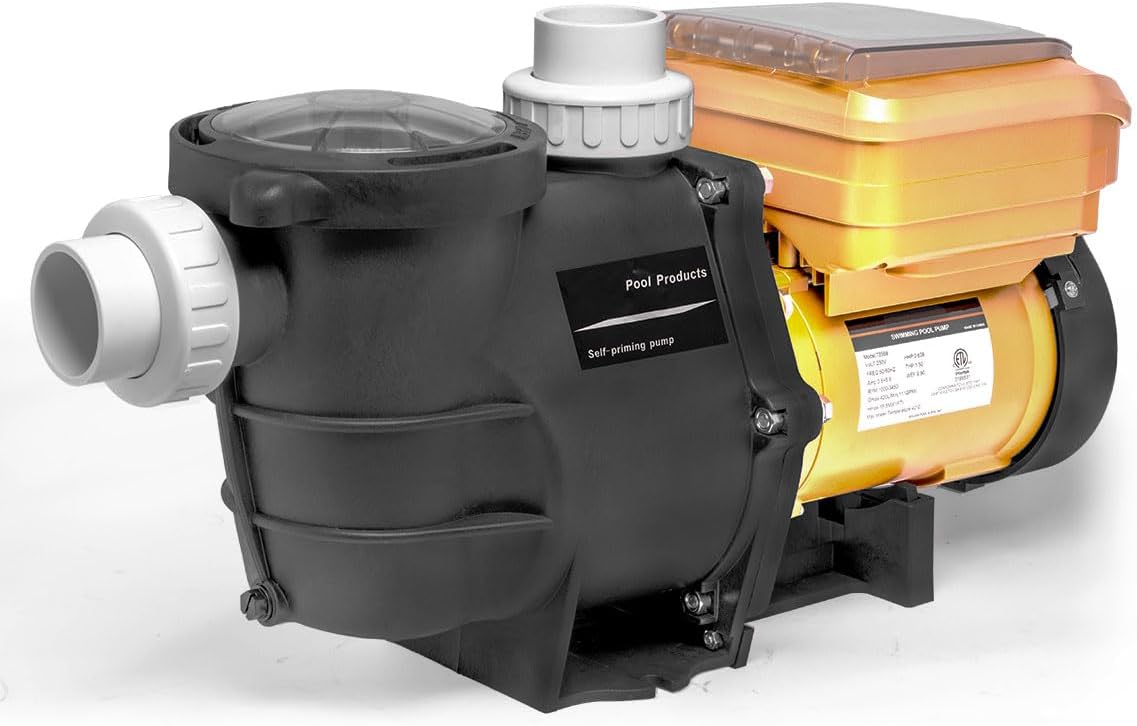 XtremepowerUS 1.5HP High Flow Variable Speed Pool Pump Intelligent Control Panel Swimming Pool Pump Inground w/ 2" Inch Fitting Adapter  230V