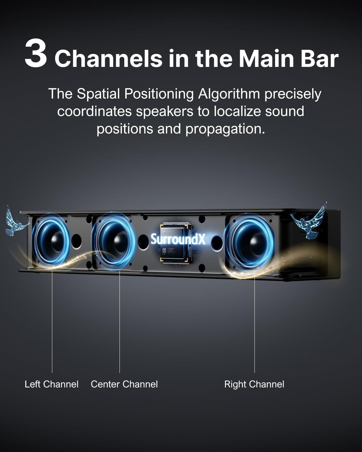 ULTIMEA 7.1 Surround Sound System for TV with Dolby Atmos  460W Sound Bar for TV with 6.5" Subwoofer  APP Control  4 Wired Surround Speakers  Home Theater Sound System  Poseidon D80 (2025 Upgrade)