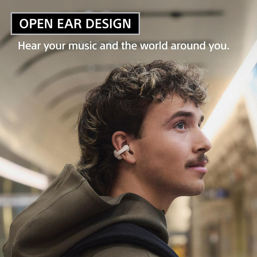 Sony LinkBuds Clip Open-Ear Truly Wireless Earbuds  Comfortable & Secure Fit  Lightweight Clip-On Design  Touch Controls  Ambient Sound Awareness  Water Resistant  Up to 37 Hrs of Playback  Black