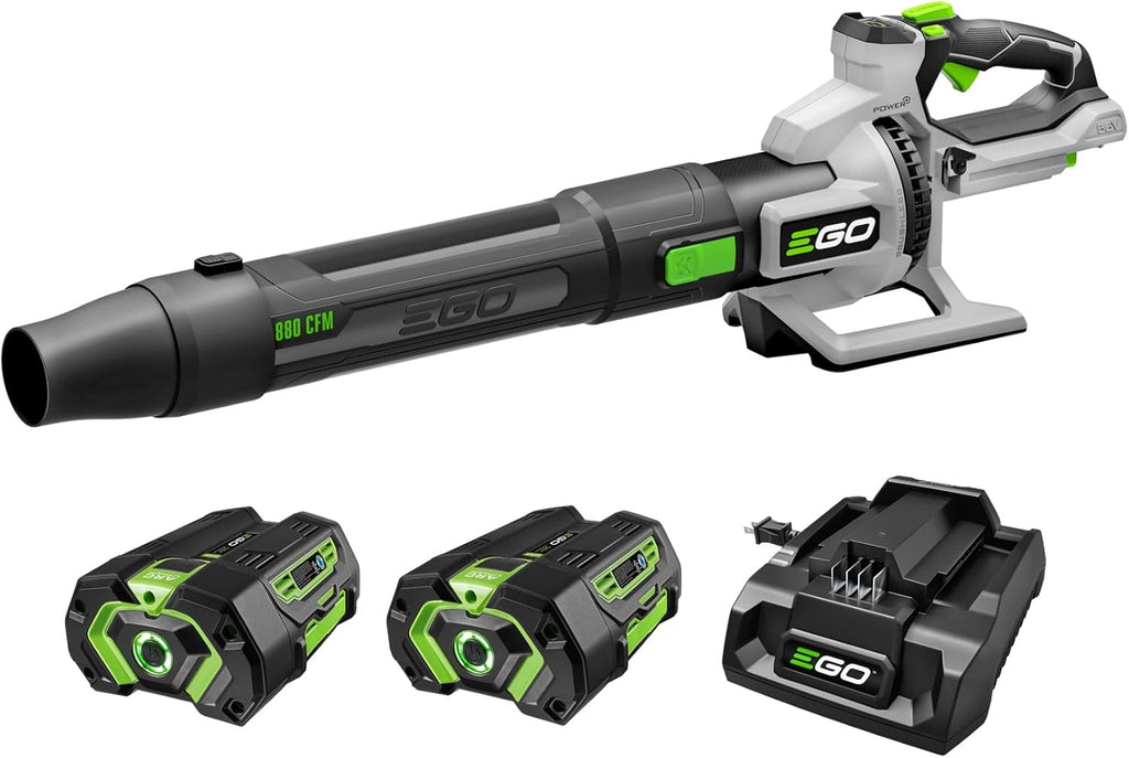 EGO Power+ Leaf Blower  Cordless Electric 880 CFM  Includes (2) 56V 4.0Ah Batteries and Charger - LB8803-2