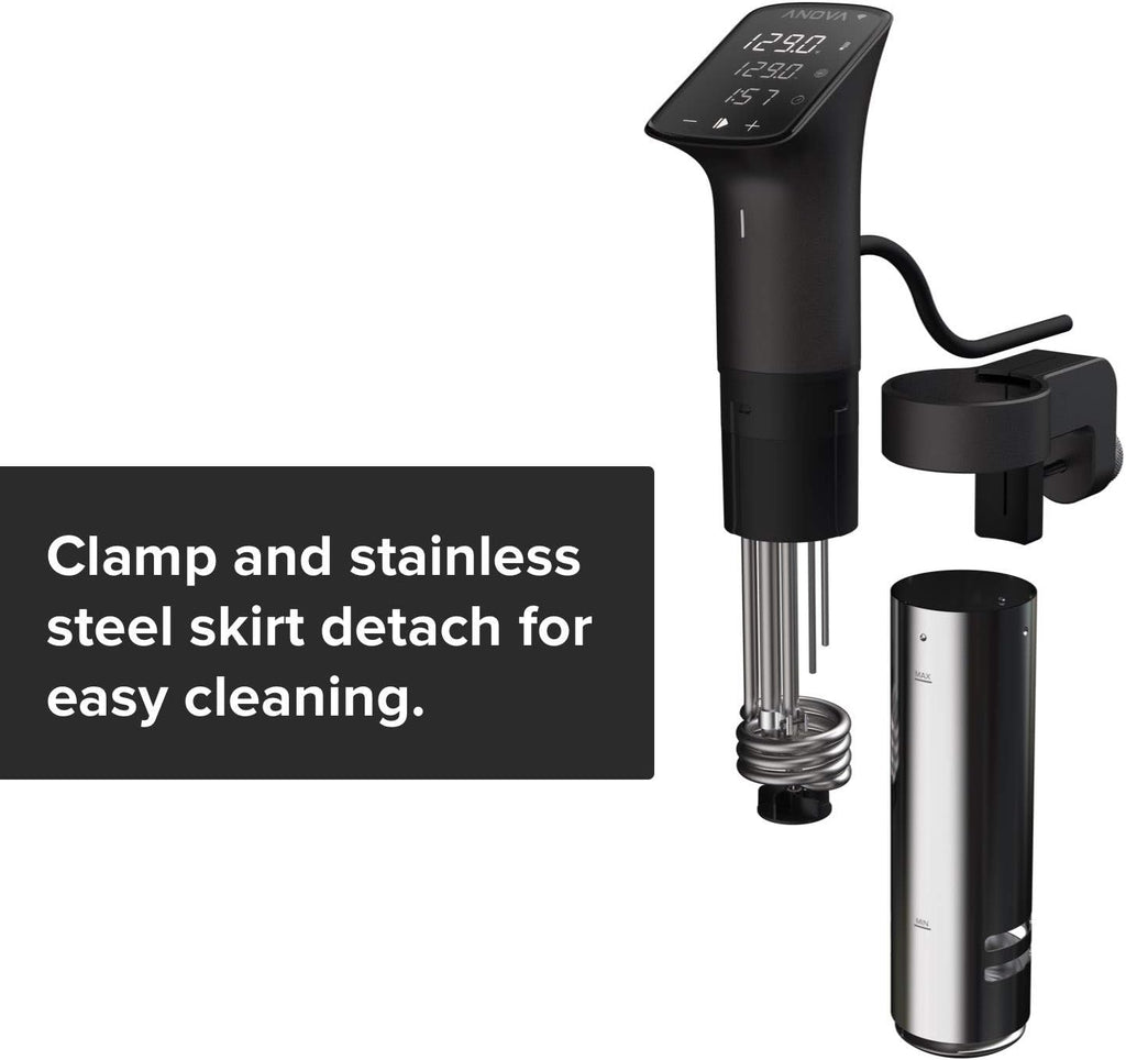 Anova Culinary Sous Vide Precision Cooker Pro, 1200 Watts, Black and Silver