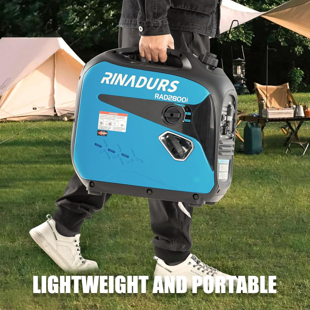 2800 Watt inverter generator  quiet and portable  suitable for home backup power  outdoor camping  and construction sites.EPA Compliant