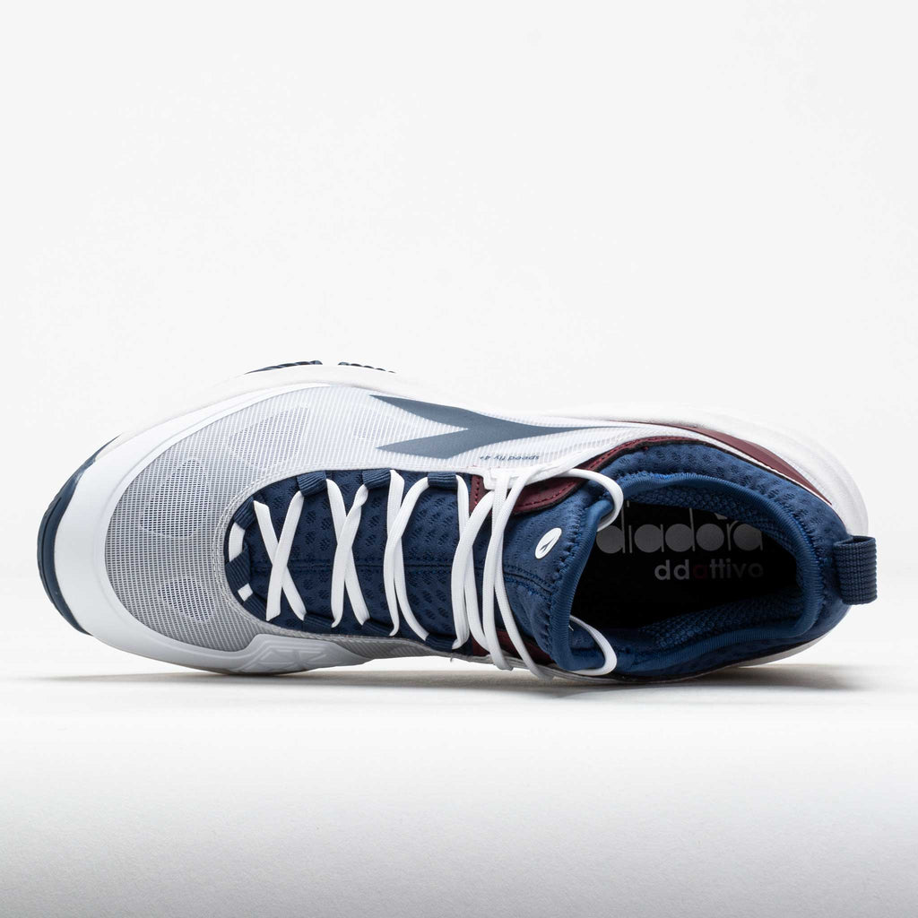 Diadora Speed Blushield Fly 4+ Clay Men's White/Ensign Blue/Maroon