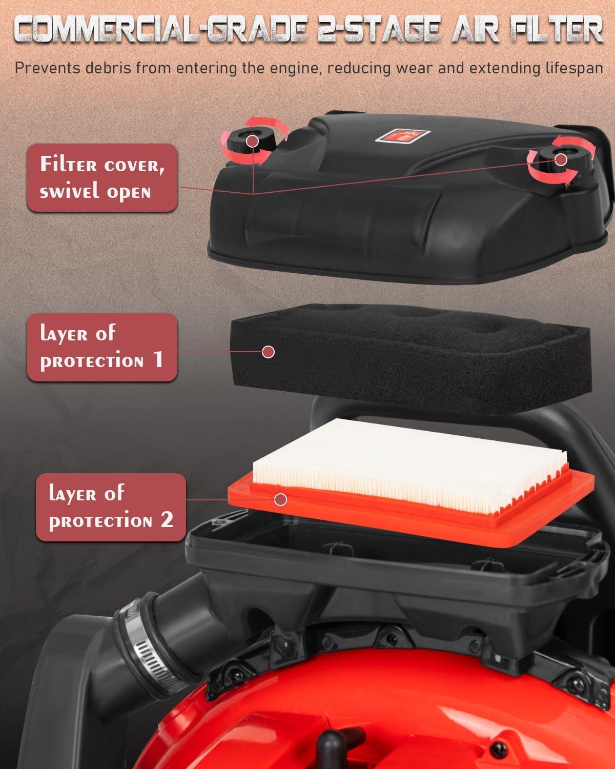 Professional Gas Powered Backpack Leaf Blower – 2-Stroke High-Performance 63CC/665 CFM Blower System with Comfort Design for Complete Property Maintenance (GB657 PRO)