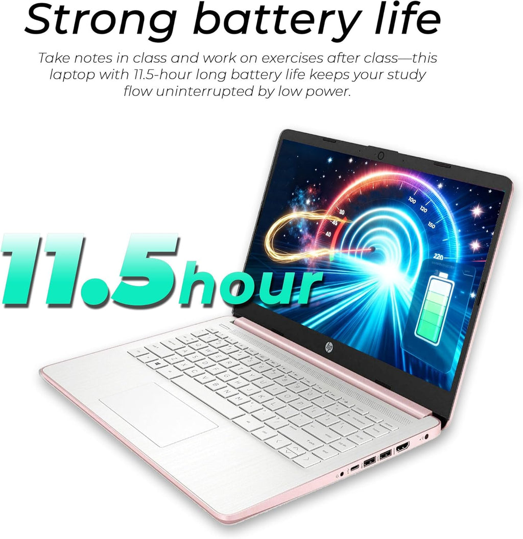 HP Latest Ultrabook Laptop with Copilot AI - 1.3TB Storage - 8GB RAM - Intel Core | Microsoft Office 365 Included  320GB SSD + 1TB Cloud Storage  Webcam  Windows 11 no Mouse | Essential Laptop