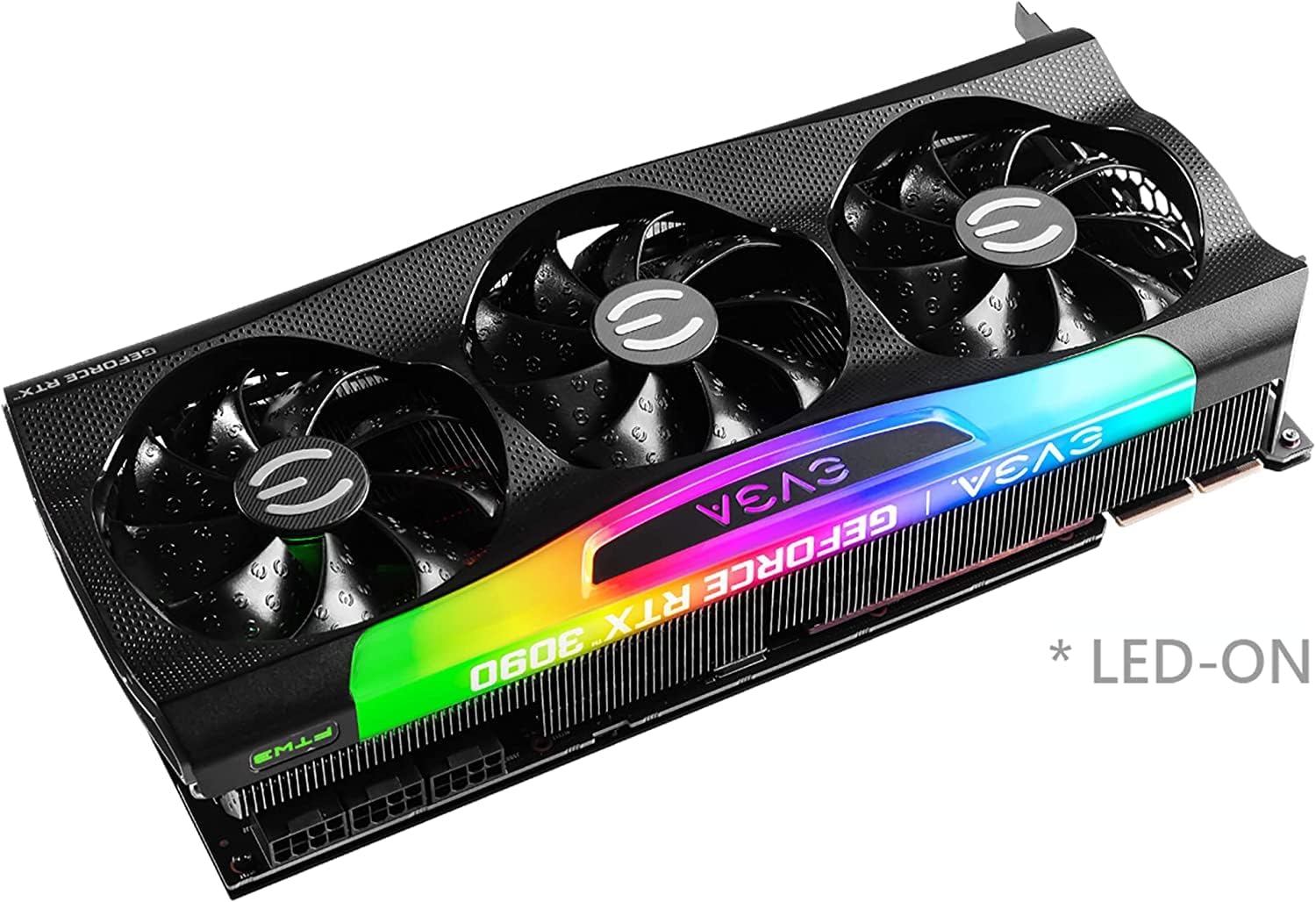 EVGA GeForce RTX 3090 FTW3 Ultra Gaming  24GB GDDR6X  10496 CUDA Cores  1800MHz Boost Clock  3x Fans  ARGB LED  Metal Backplate  PCIe 4  HDMI  DisplayPort  Desktop Compatible