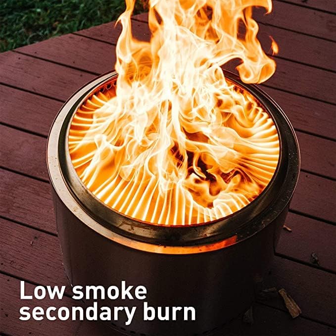 Solo Stove Bonfire 19.5" Smokeless Fire Pit with Removable Ash Pan | Portable Outdoor Fire Pit | Stainless Steel - Wood Burning Lightweight Fireplace | Ideal for 4-6 People  20 lbs