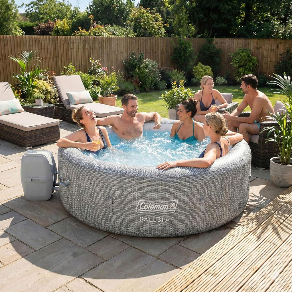 Coleman Sicily Energy-Efficient AirJet Inflatable Hot Tub 5-7 Person with App-Control