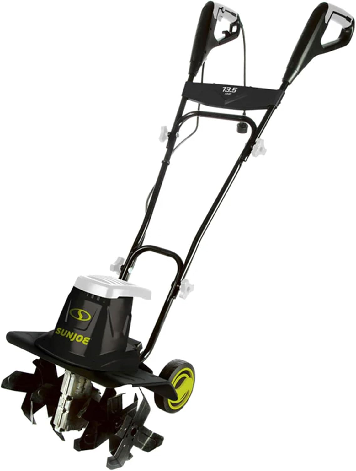 Sun Joe Corded Electric Garden Tiller & Cultivator with Steel Tines  16 Inch  13.5-Amp Motor - Heavy-Duty Tilling Machine for Lawn  Yard  and Gardening Care  TJ604E