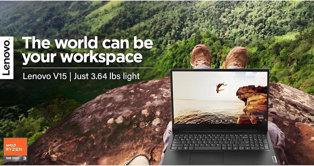Lenovo 2026 New V15 Laptop for Student & Business  Powerful AMD Ryzen 3 7320U (Beat i7-1065G7)  15.6 inch FHD  16GB RAM  512GB SSD  Ethernet Port RJ-45  Windows 11 Pro  Long Battery Life  No Mouse