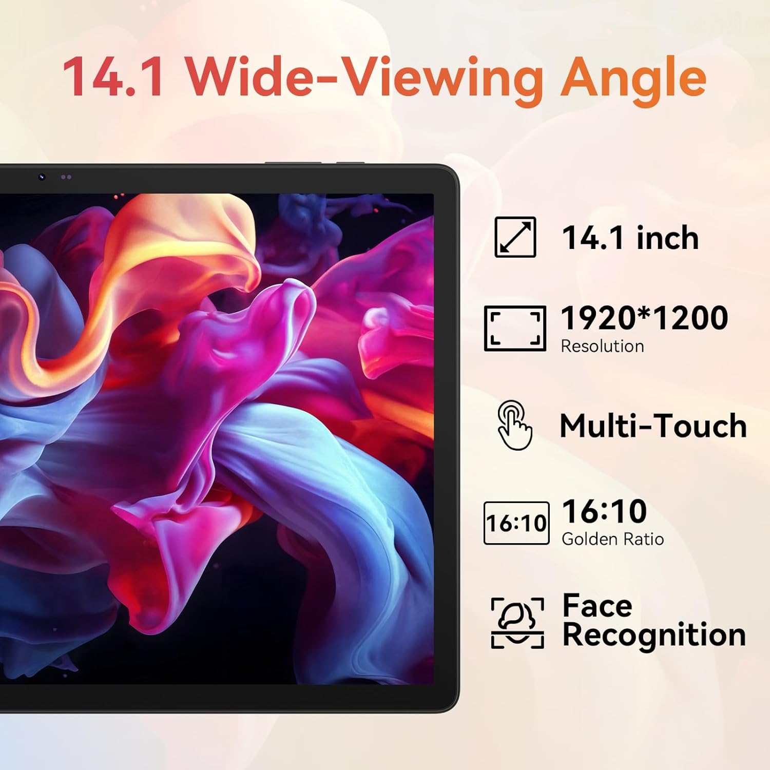 Tablet｜14 inch Android 16 Tablet｜30GB RAM 256GB ROM｜1920 * 1200 IPS FHD｜10000mAh 30W Fast Charging｜Octa-core Processor｜Wi-Fi 6  BT 5.4｜Dual Camera with Keyboard｜Mouse｜Stylus｜Case｜Headphone