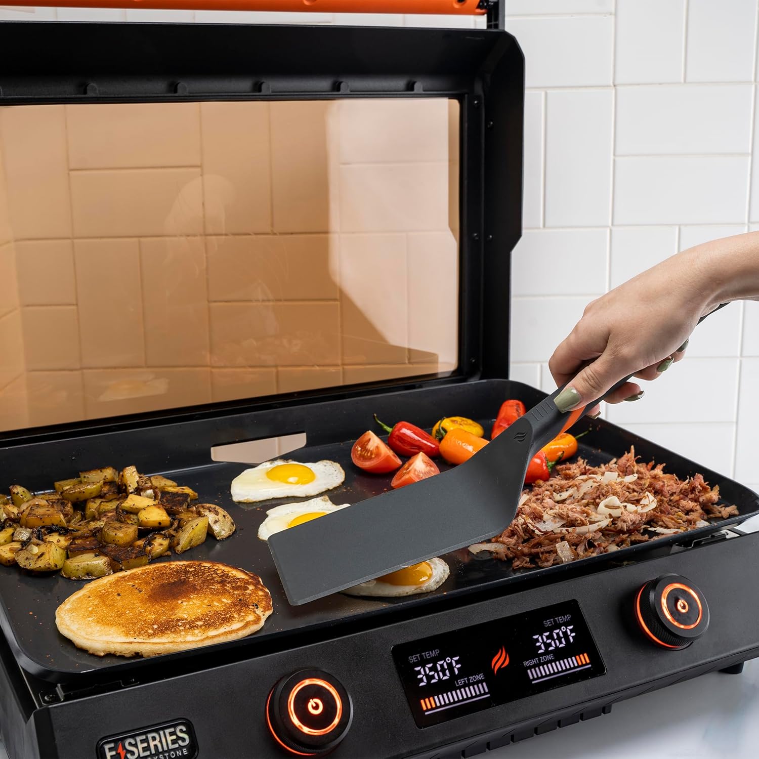 22 Inch Electric Griddle Nonstick with Lid  8001 E-Series Tabletop Large Griddle By Blackstone with Blackstone Griddle Accessories For Indoor and Outdoor Use