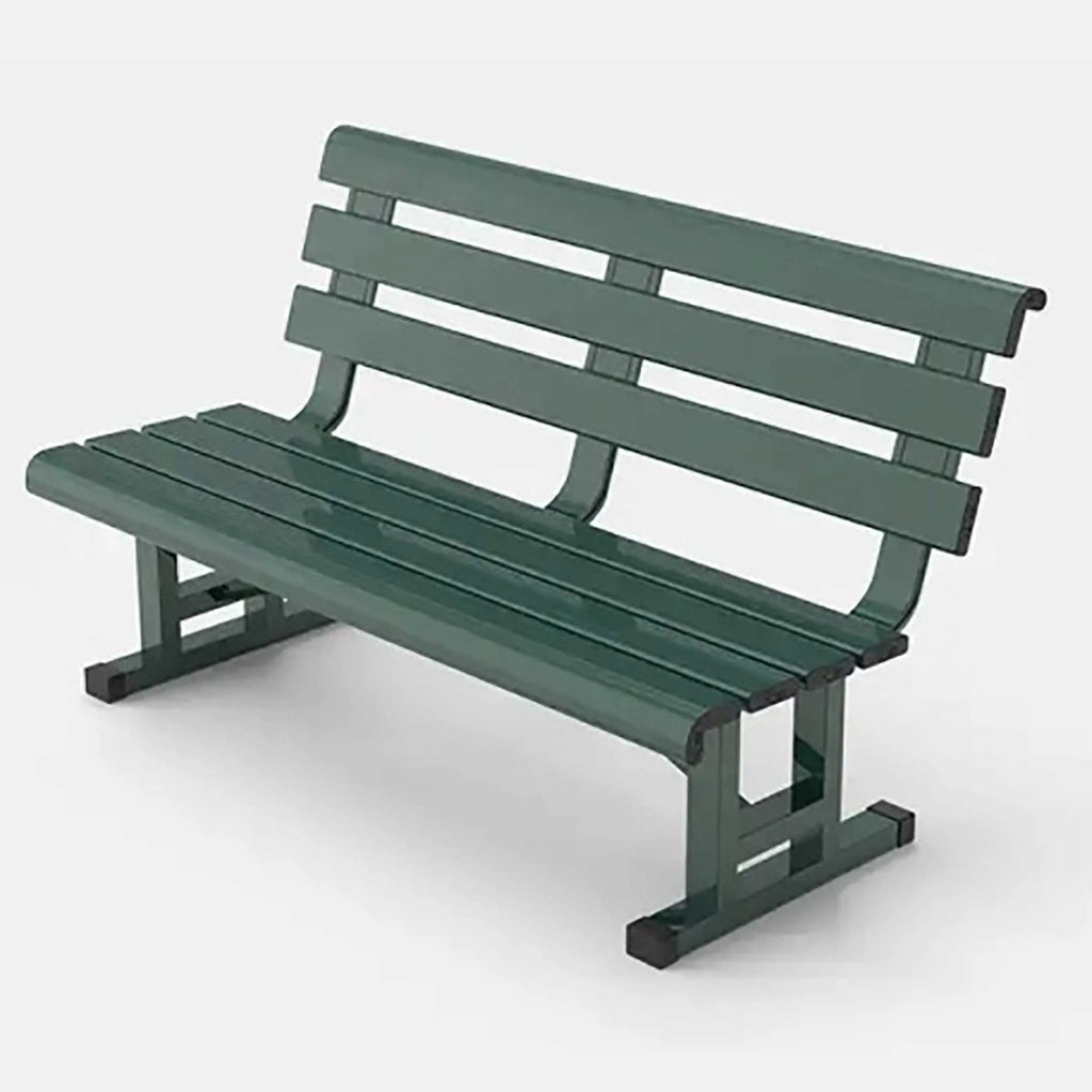 Putterman Court Rest Aluminum Bench with Back