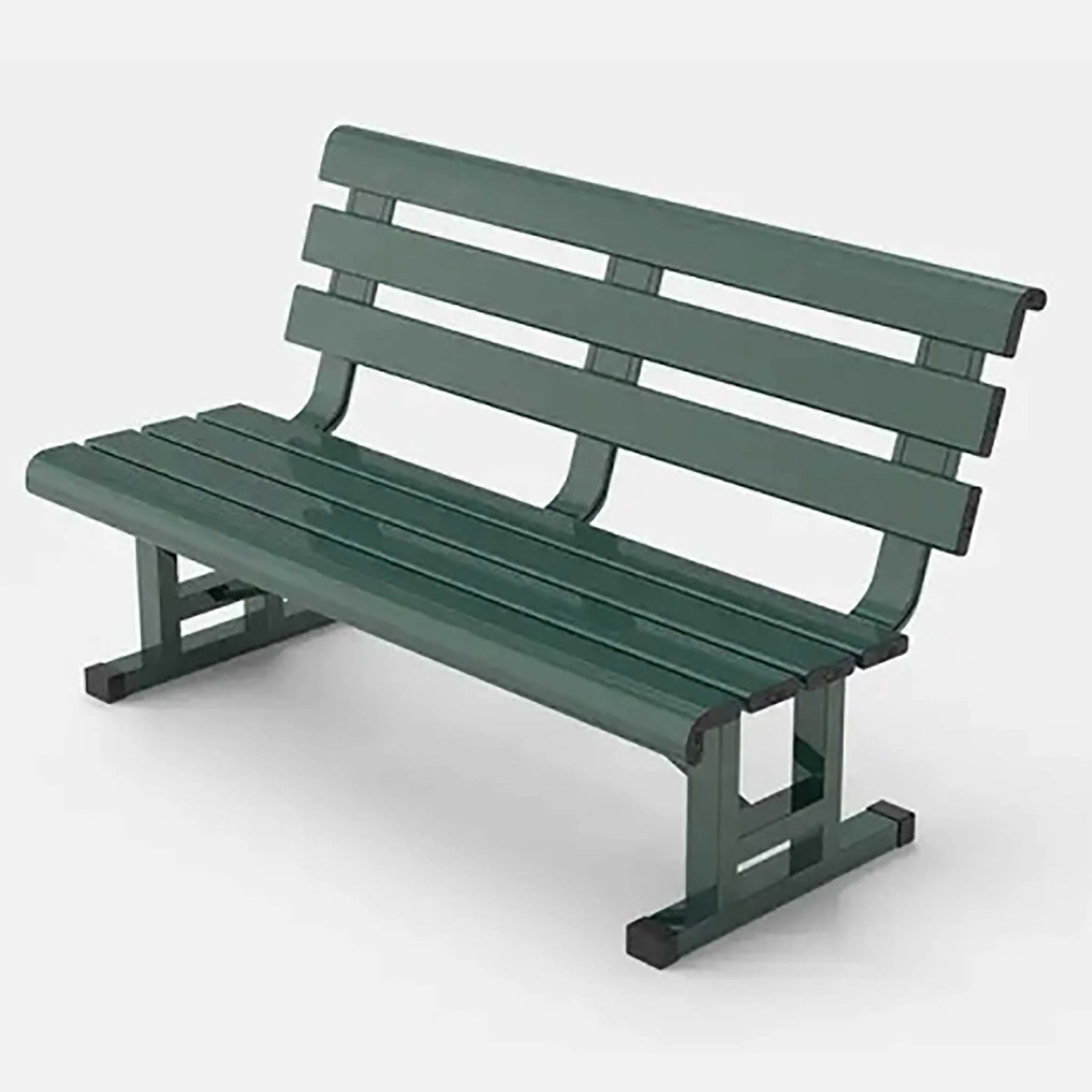 Putterman Court Rest Aluminum Bench with Back
