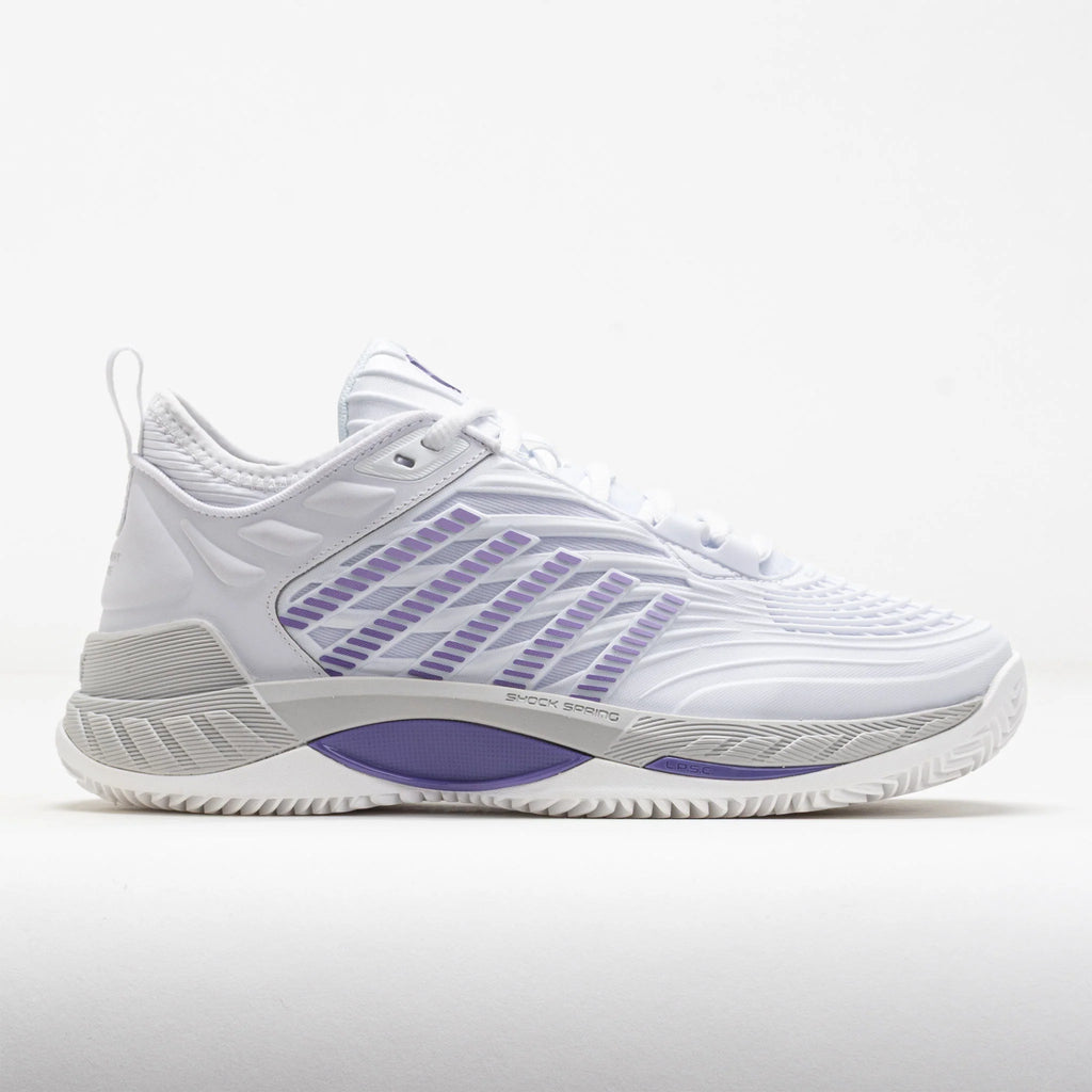 K-Swiss Hypercourt Supreme 2 Clay Women's White/Lunar Rock/Purple Haze