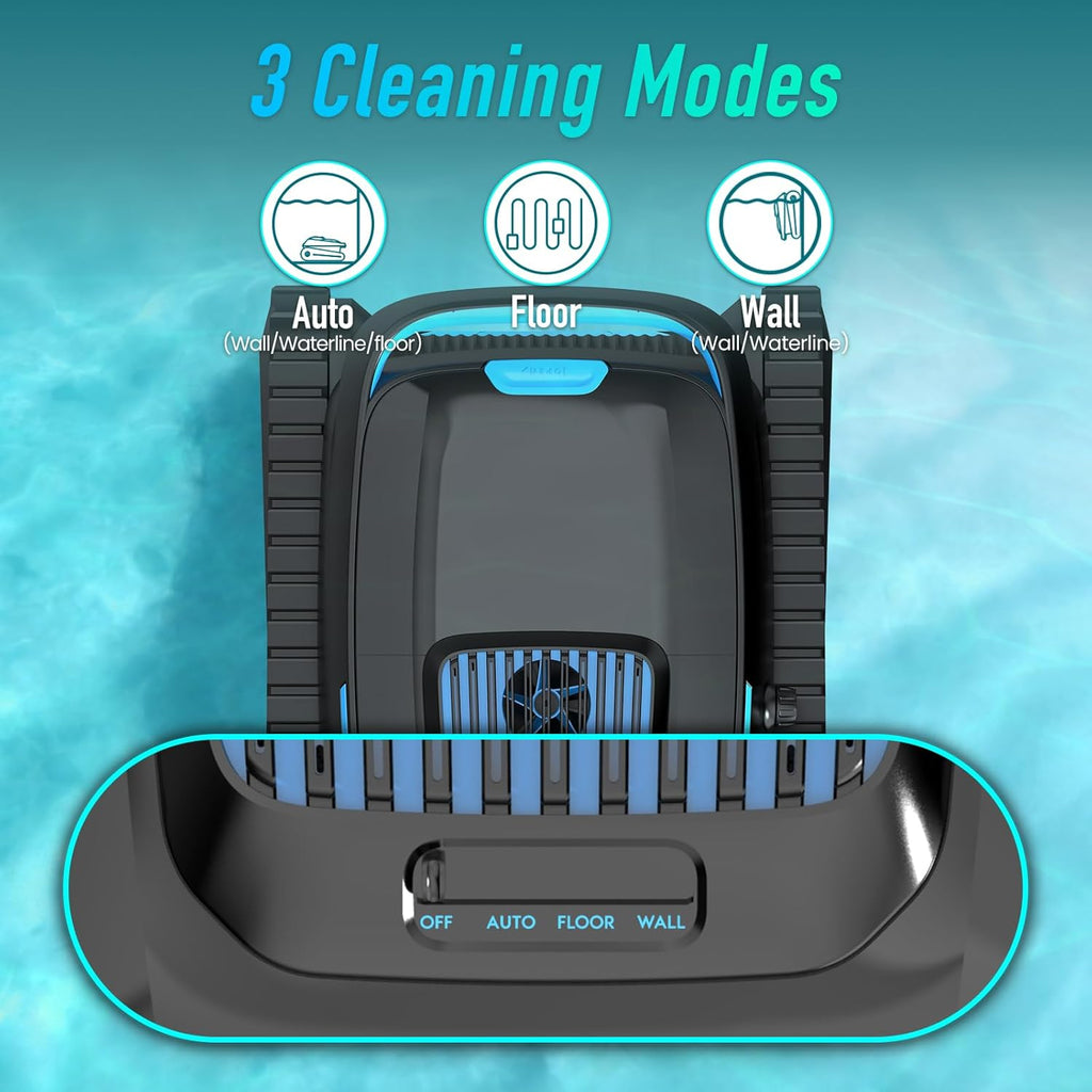 AIRROBO Cordless Robotic Pool Cleaner for Inground & Above Ground Pools  Smart Zigzag Navigation  Floor  Wall & Waterline Cleaning  5000 GPH