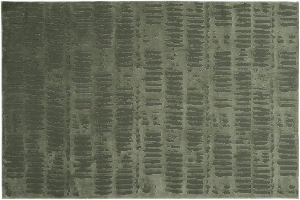 Revival Rugs Shell 5'3"x7'10" Washable Area Rug for Living Room Bedroom - 100% Recycled Oeko-TEX Certified, Medium Pile, Green