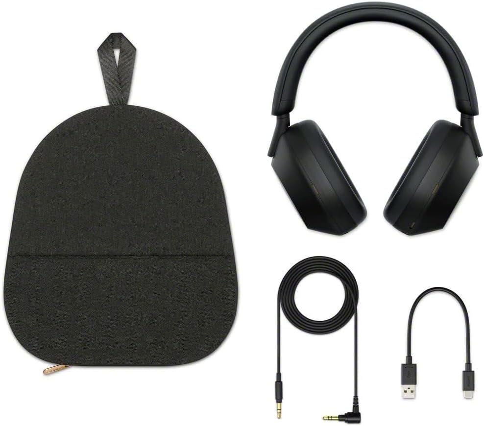 Sony WH-1000XM5 Premium Noise Canceling Headphones (Black) with Free WF-C700N Truly Wireless Noise Canceling Earbuds (Black)