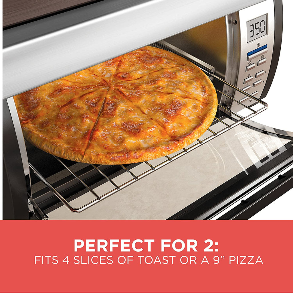 BLACK+DECKER SpaceMaker Under-Counter Toaster Oven, Digital Controls, Black/Stainless Steel, Fits 9锟芥锟斤拷 Pizza, TROS1000D