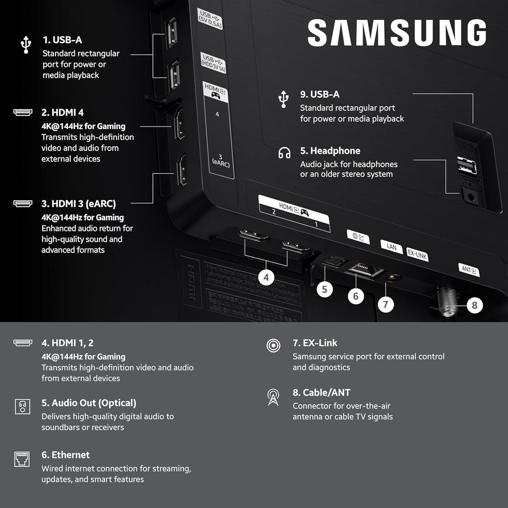 Samsung 55-Inch Class OLED S90F 4K Smart TV (2025 Model) NQ4 AI Gen3 Processor  Upscaling Pro  HDR +  Motion Xcelerator 144Hz  Samsung Vision AI  Alexa Built-in