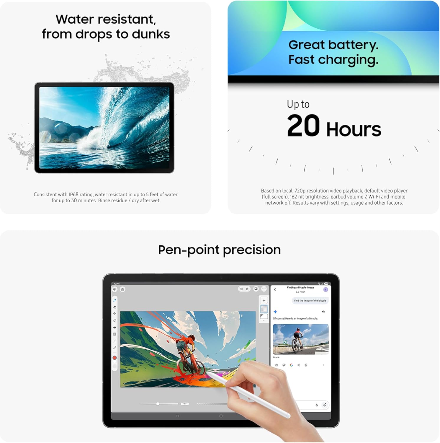 SAMSUNG Galaxy Tab S10 FE 128GB WiFi Android Tablet  Large Display  Long Battery Life  Powerful Processor  S Pen  Expandable Storage  US Version  2025 Gray (Renewed)