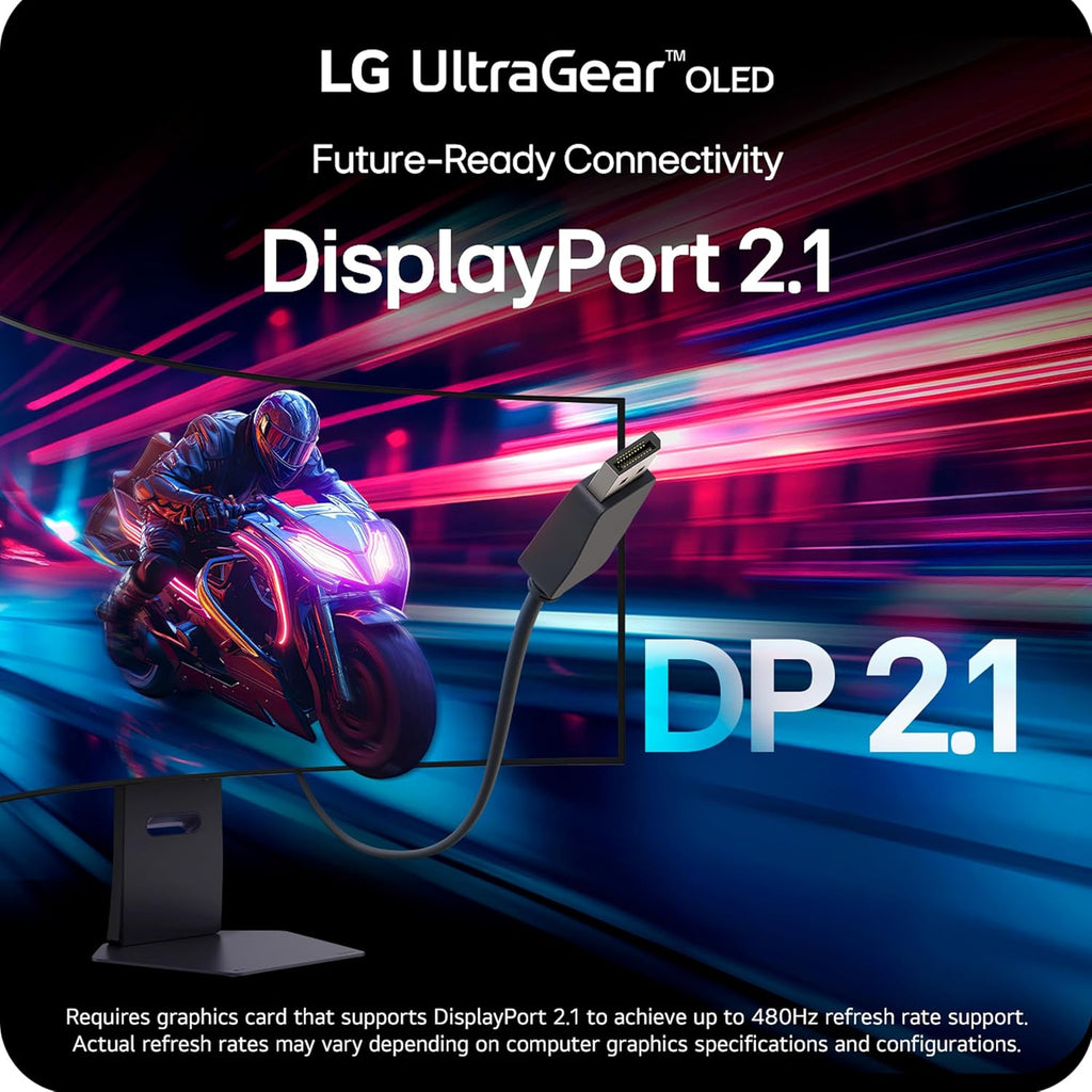 LG 32GX870A-B 32-inch Ultragear 4K UHD (3840 x 2160) OLED Gaming Monitor  Dual-Mode  240Hz  0.03ms  NVIDIA  AMD FreeSync Premium Pro  VESA DisplayHDR True Black 400  USB Type-C  DP2.1