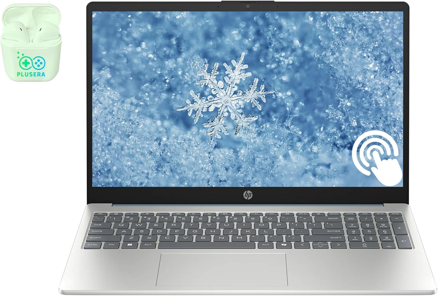 HP 15.6" FHD Touchscreen Business & Student Laptop Computer  16GB RAM 512GB SSD  8-core Intel Core i3  PLUSERA Earphones  Moonlight Blue