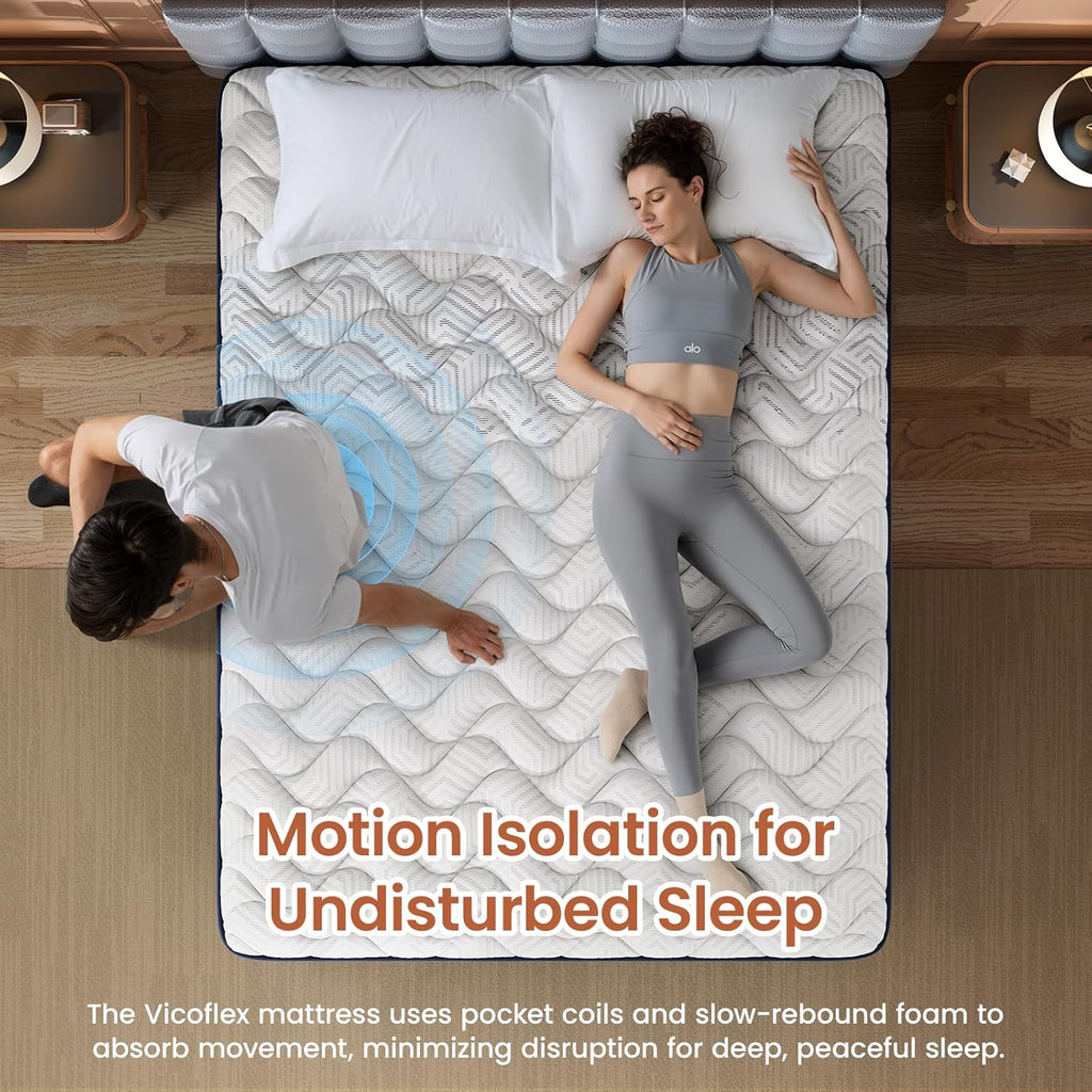 Extra Firm Queen Mattress 14 Inch, Deep Sleep Hybrid Mattress for Lumbar Support & Back Side Sleepers, Pain Relief Mattresses in a Box with Pocket Springs & Cooling Gel - 365-Night Trial, CertiPUR-US