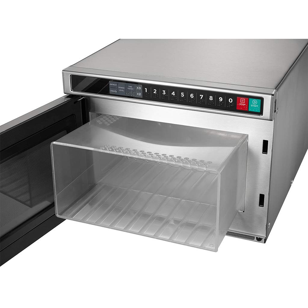 Midea Equipment 1217G1A Stainless Steel Stackable Commercial Microwave Oven, 1200W