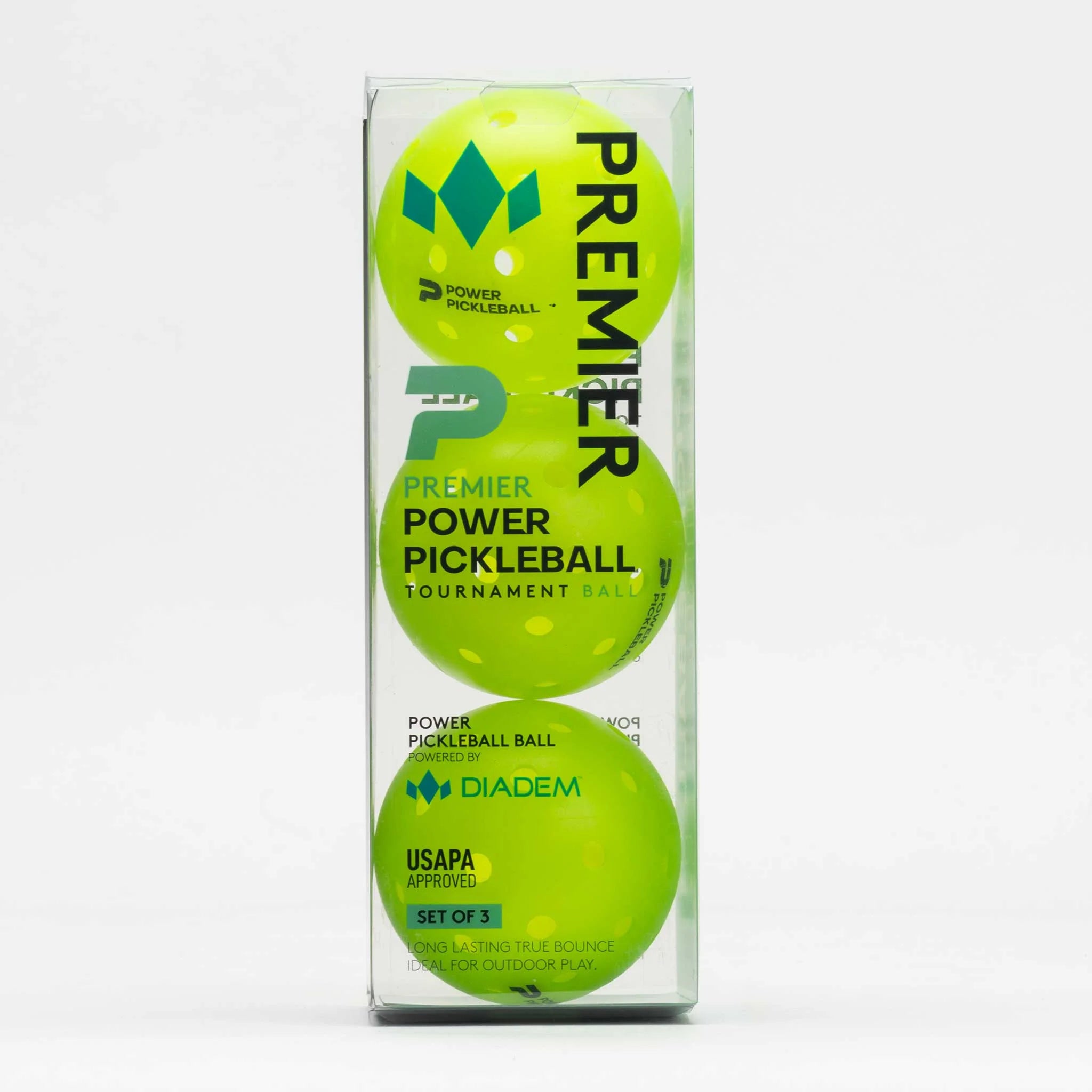 Diadem Power Pickleball Outdoor Ball 3 Pack