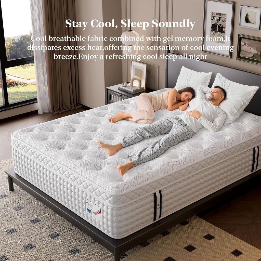 BedStory 12 Inch Firm Full Mattress with Extra Lumbar & Shoulder Support, Signature Collection Hybrid Mattresses for Pressure Pain Relief, Fiberglass Free, 10 Years Warranty, 365 Nights Trial