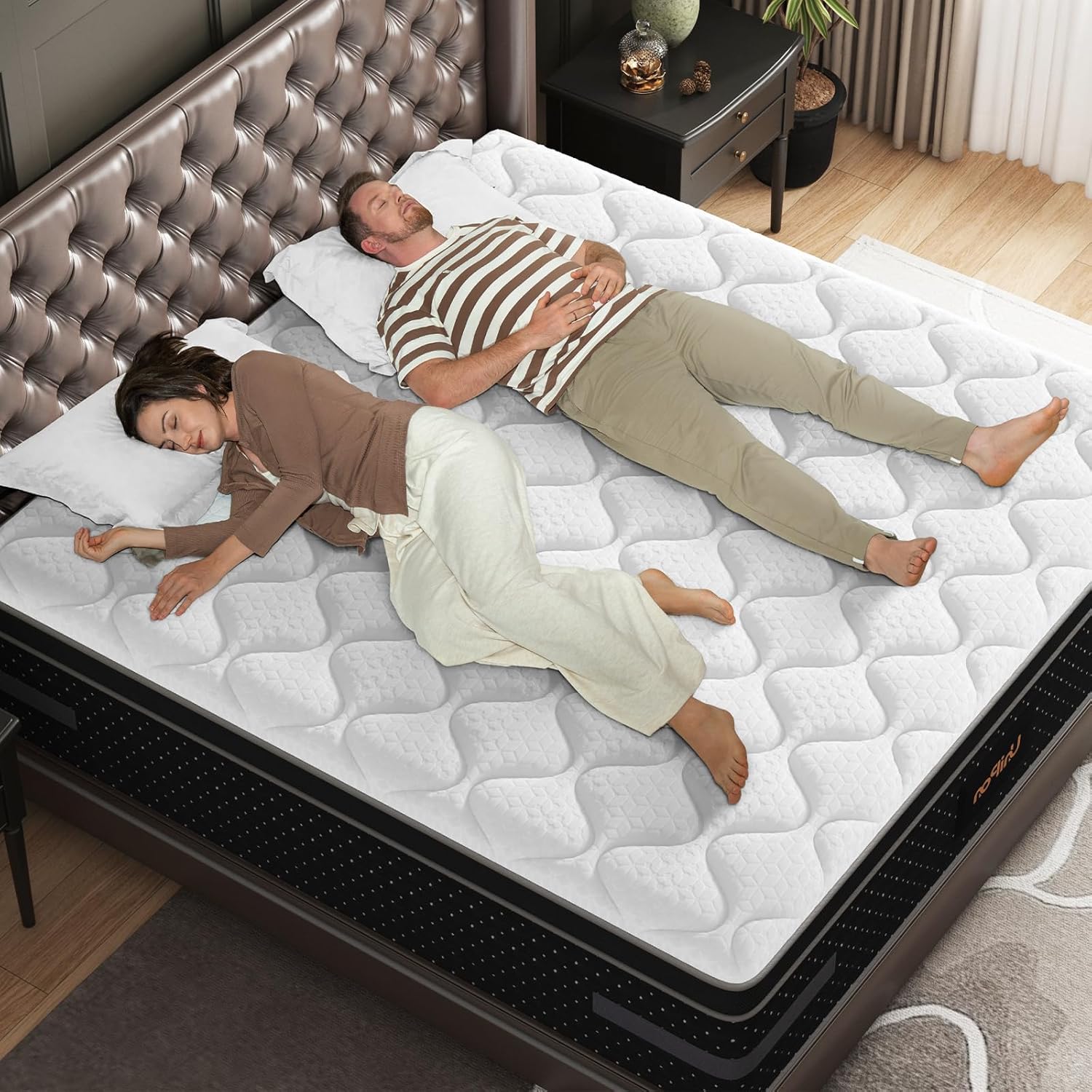 14 Inch Extra Firm King Mattress, Hybrid Mattresses Hotel Collection with Extra Back & Hip Support, Deep Sleep & Zoned Support, Fiberglass-Free and CertiPUR-US Certified, 365-Night Trial