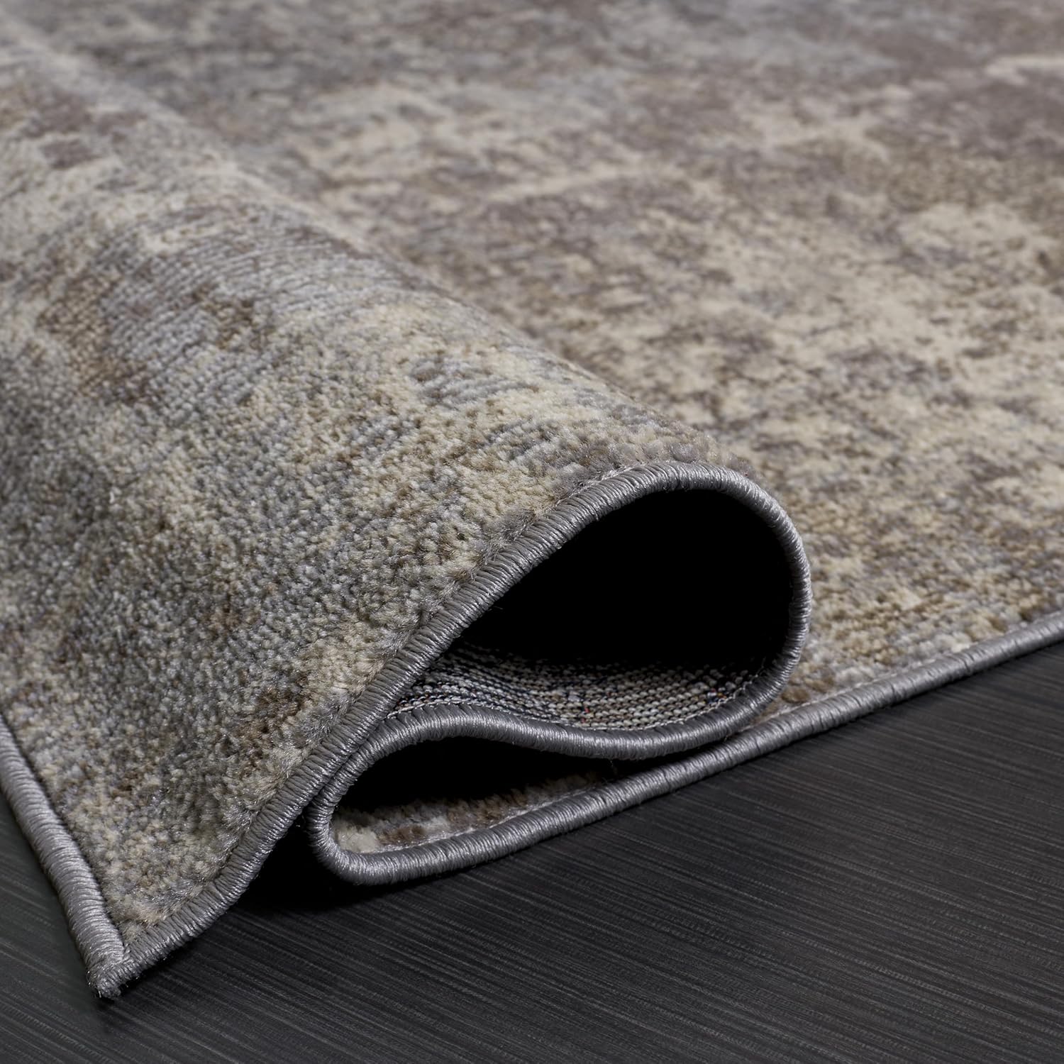 SAFAVIEH Madison Collection 9' x 12' GreyBeige MAD471G Modern Abstract Non-Shedding Living Room Bedroom Area Rug